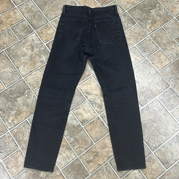 Women’s Levi’s Button Fly Jeans Straight Leg Dark Black 25” Waist - Picture 8 of 14